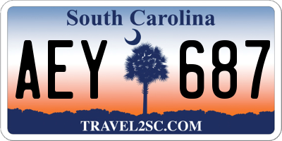 SC license plate AEY687