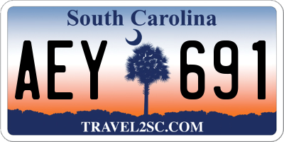 SC license plate AEY691