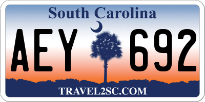 SC license plate AEY692