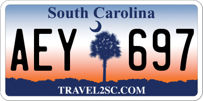 SC license plate AEY697