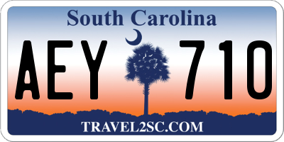 SC license plate AEY710