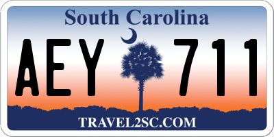 SC license plate AEY711