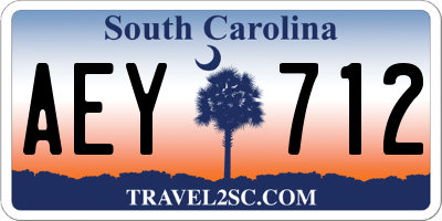 SC license plate AEY712