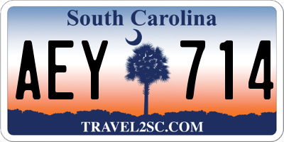 SC license plate AEY714
