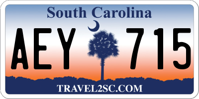 SC license plate AEY715