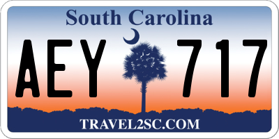 SC license plate AEY717