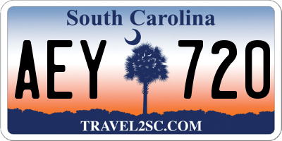 SC license plate AEY720