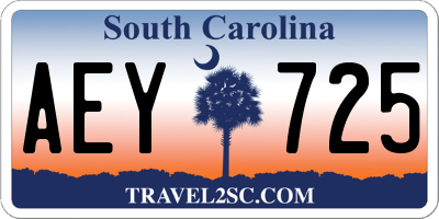SC license plate AEY725