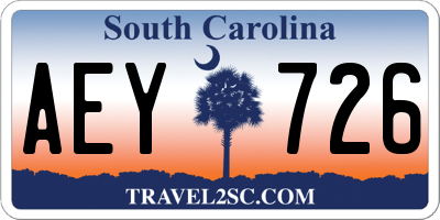 SC license plate AEY726