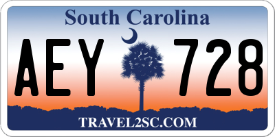 SC license plate AEY728