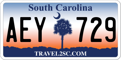 SC license plate AEY729