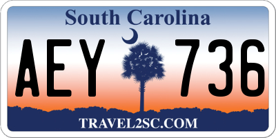SC license plate AEY736