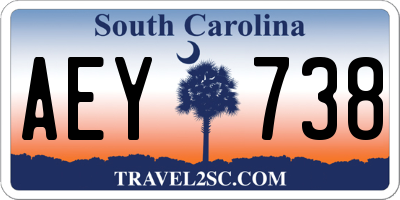 SC license plate AEY738