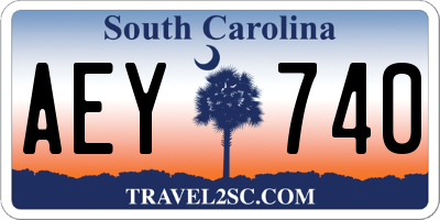 SC license plate AEY740