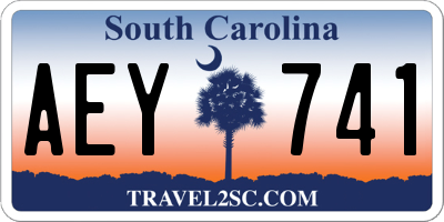 SC license plate AEY741