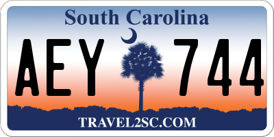 SC license plate AEY744
