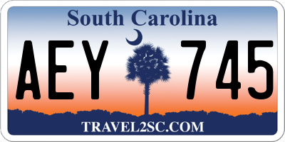 SC license plate AEY745