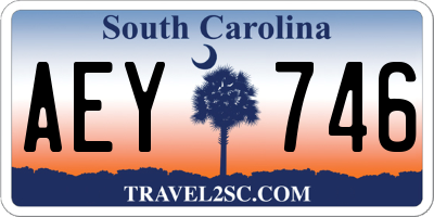 SC license plate AEY746