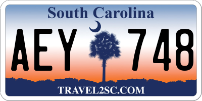 SC license plate AEY748