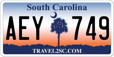 SC license plate AEY749