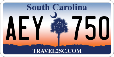 SC license plate AEY750