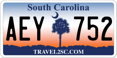 SC license plate AEY752