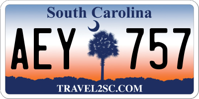 SC license plate AEY757