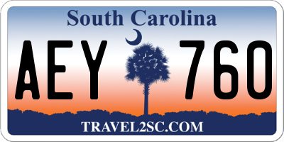 SC license plate AEY760