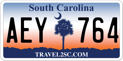 SC license plate AEY764