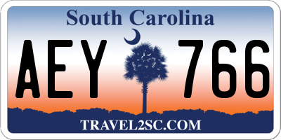 SC license plate AEY766