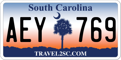 SC license plate AEY769