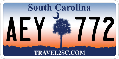 SC license plate AEY772