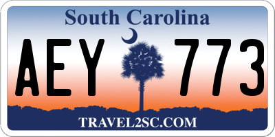 SC license plate AEY773