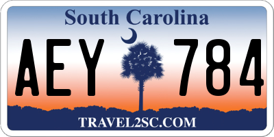 SC license plate AEY784