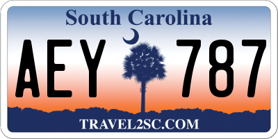SC license plate AEY787