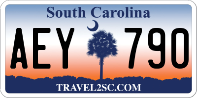 SC license plate AEY790