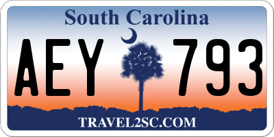 SC license plate AEY793