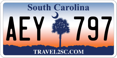 SC license plate AEY797