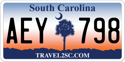SC license plate AEY798