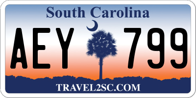 SC license plate AEY799