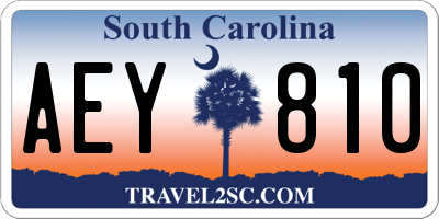 SC license plate AEY810