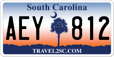 SC license plate AEY812