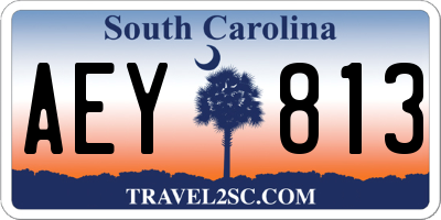 SC license plate AEY813