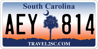 SC license plate AEY814