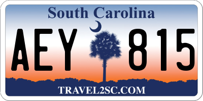 SC license plate AEY815