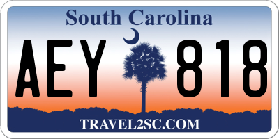 SC license plate AEY818