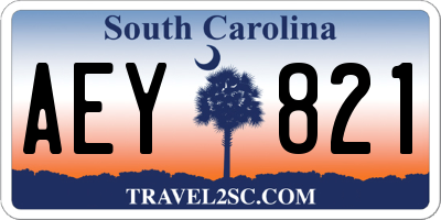 SC license plate AEY821