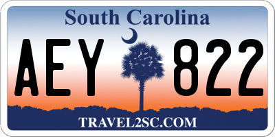 SC license plate AEY822