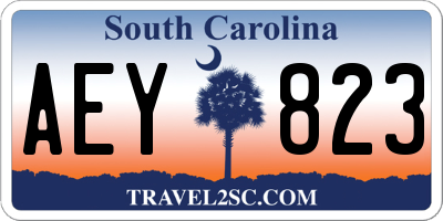 SC license plate AEY823