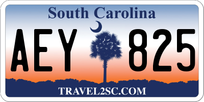 SC license plate AEY825